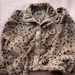 Abercrombie Leopard Print women’s Fleece Jacket